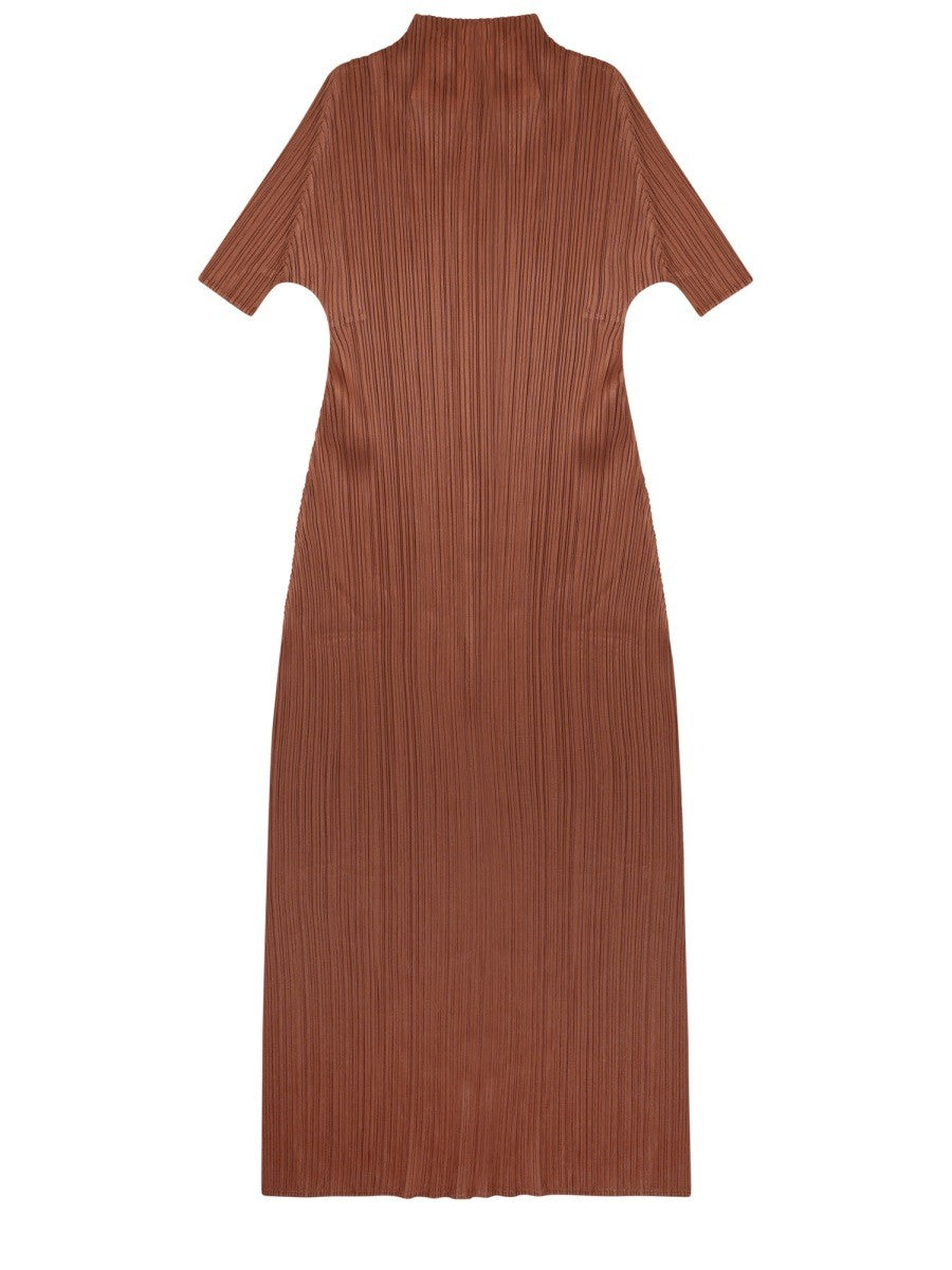 PLEATS PLEASE ISSEY MIYAKE - Woman - Brown - Dress