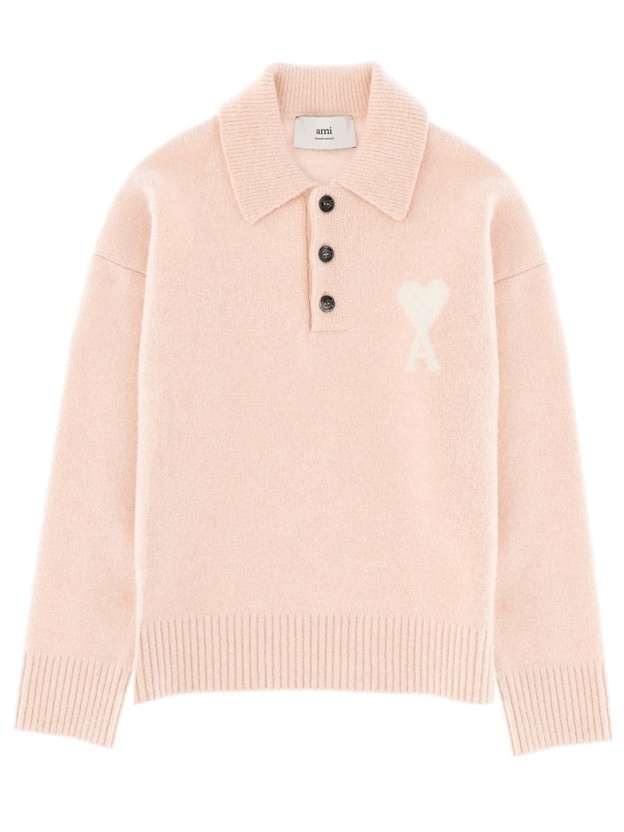 AMI PARIS - Unisex - Pink - Sweater