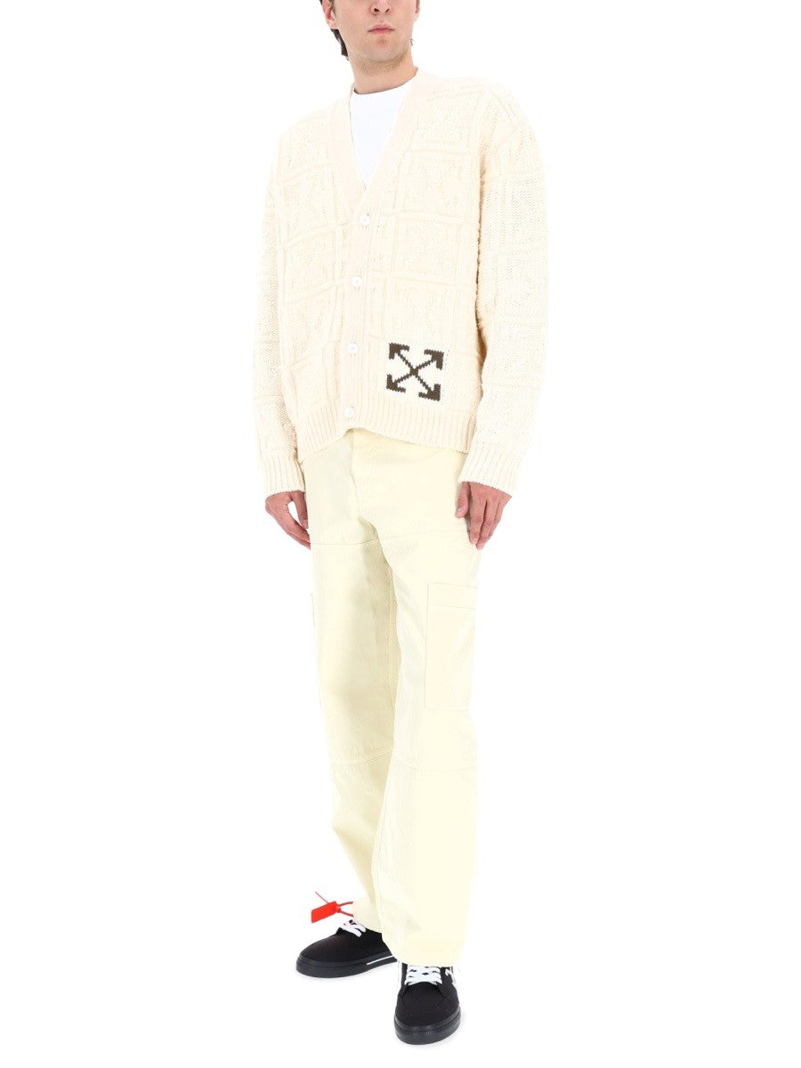 Off-white - Man - Beige - Sweater