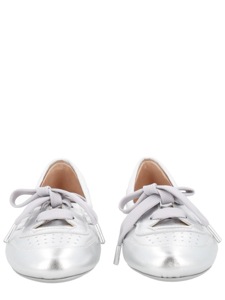 GIANVITO ROSSI - Woman - Silver - Flat
