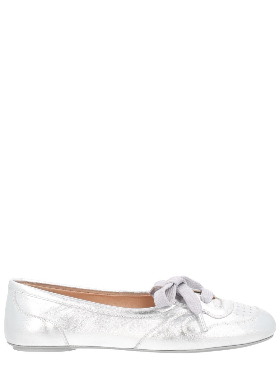 GIANVITO ROSSI - Woman - Silver - Flat