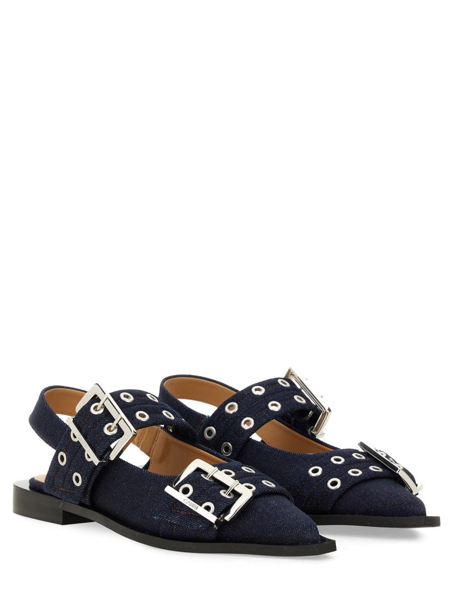 GANNI - Woman - Blue - Flat