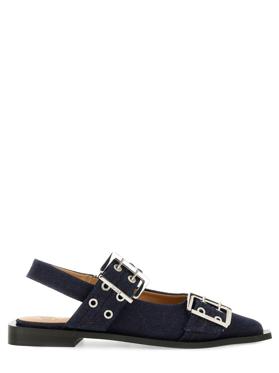 GANNI - Woman - Blue - Flat