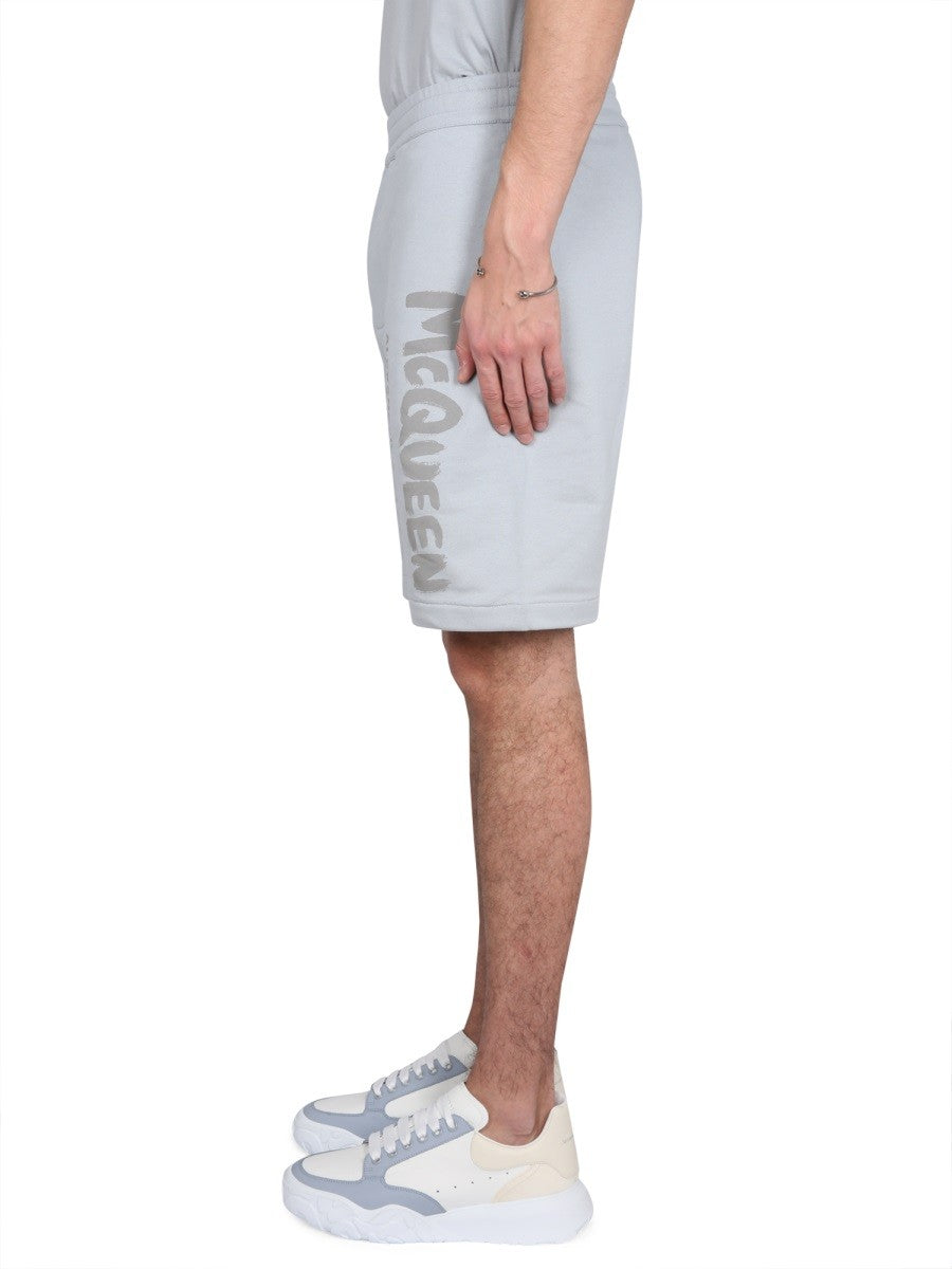 Alexander Mcqueen - Man - Blue - Shorts