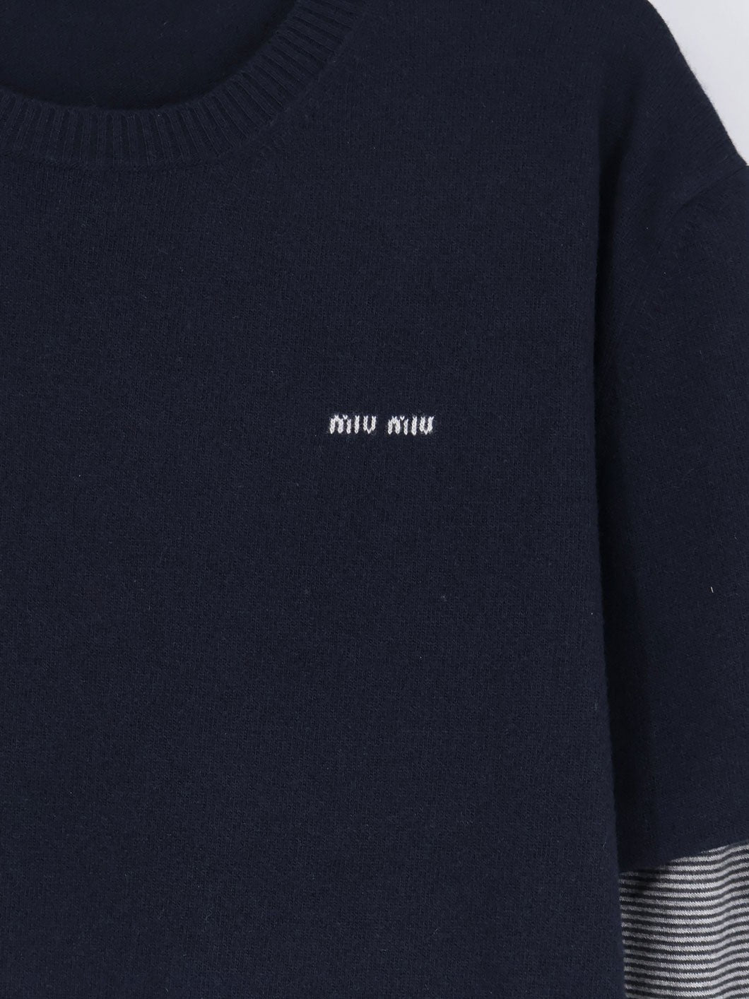 Miu Miu - Woman - Blue - Knit Sweater