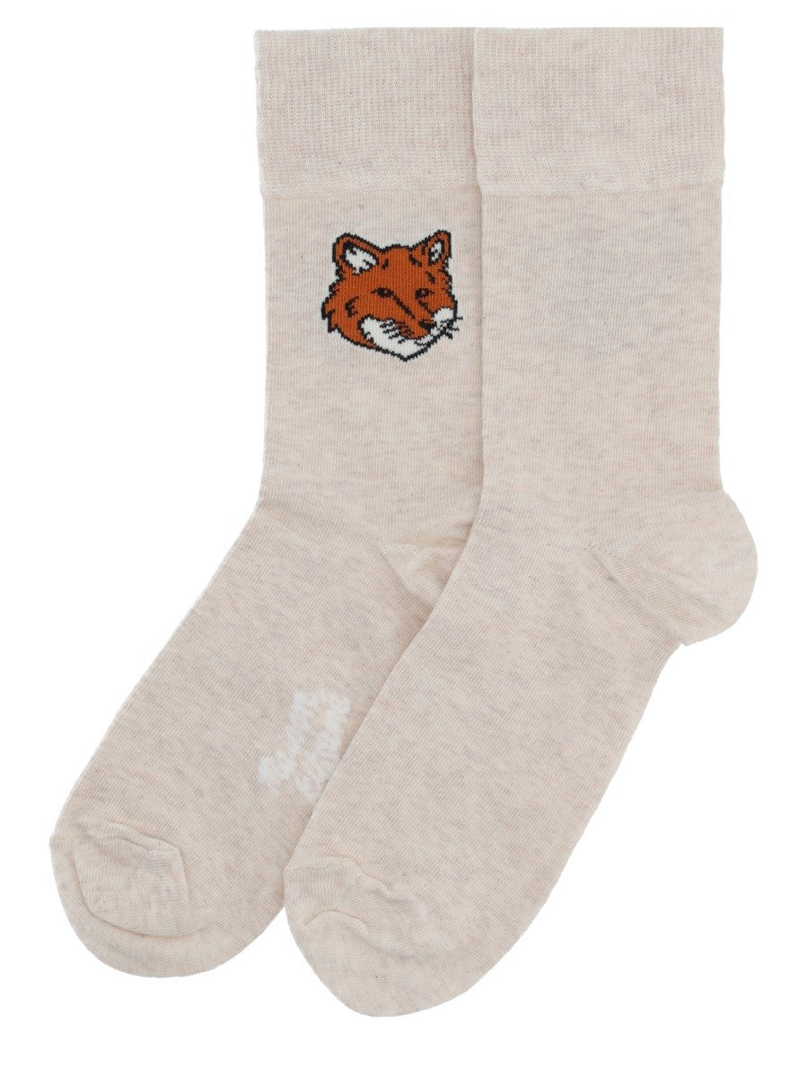 Maison Kitsune - Woman - Beige - Socks