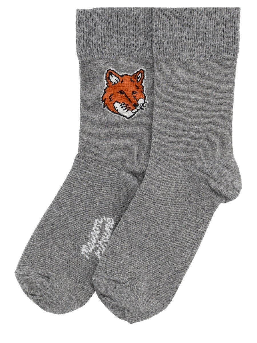 Maison Kitsune - Woman - Grey - Socks