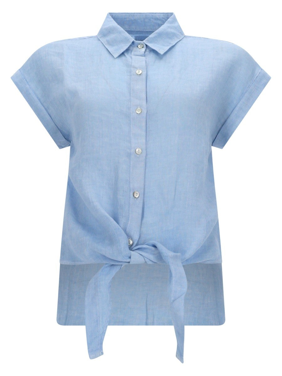 120% LINO - Woman - Blue - Shirt
