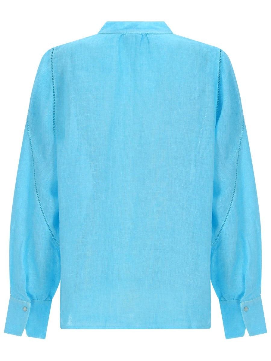 120% LINO - Woman - Blue - Shirt