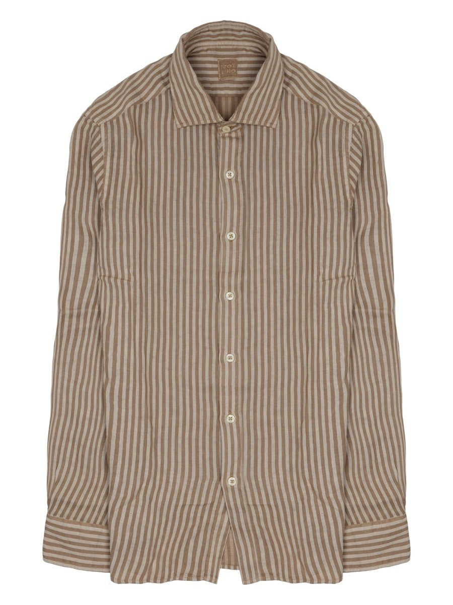 120% LINO - Man - Beige - Shirt