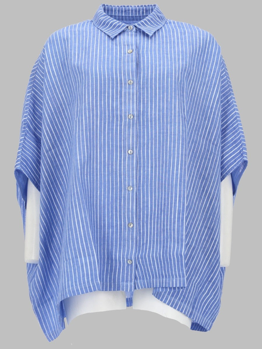 120% LINO - Woman - Blue - Shirt