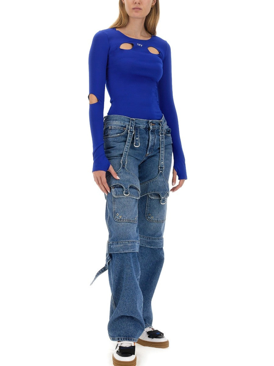 Off-white - Woman - Blue - Jeans