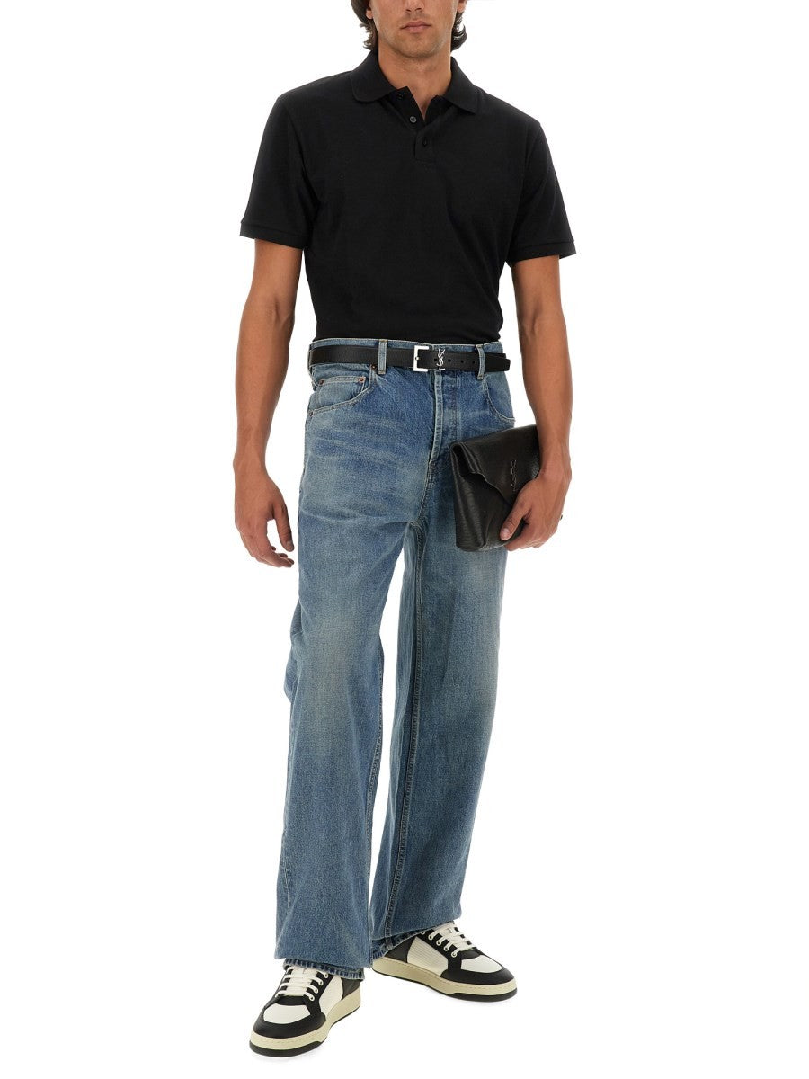 Saint Laurent - Man - Black - Polo Shirt