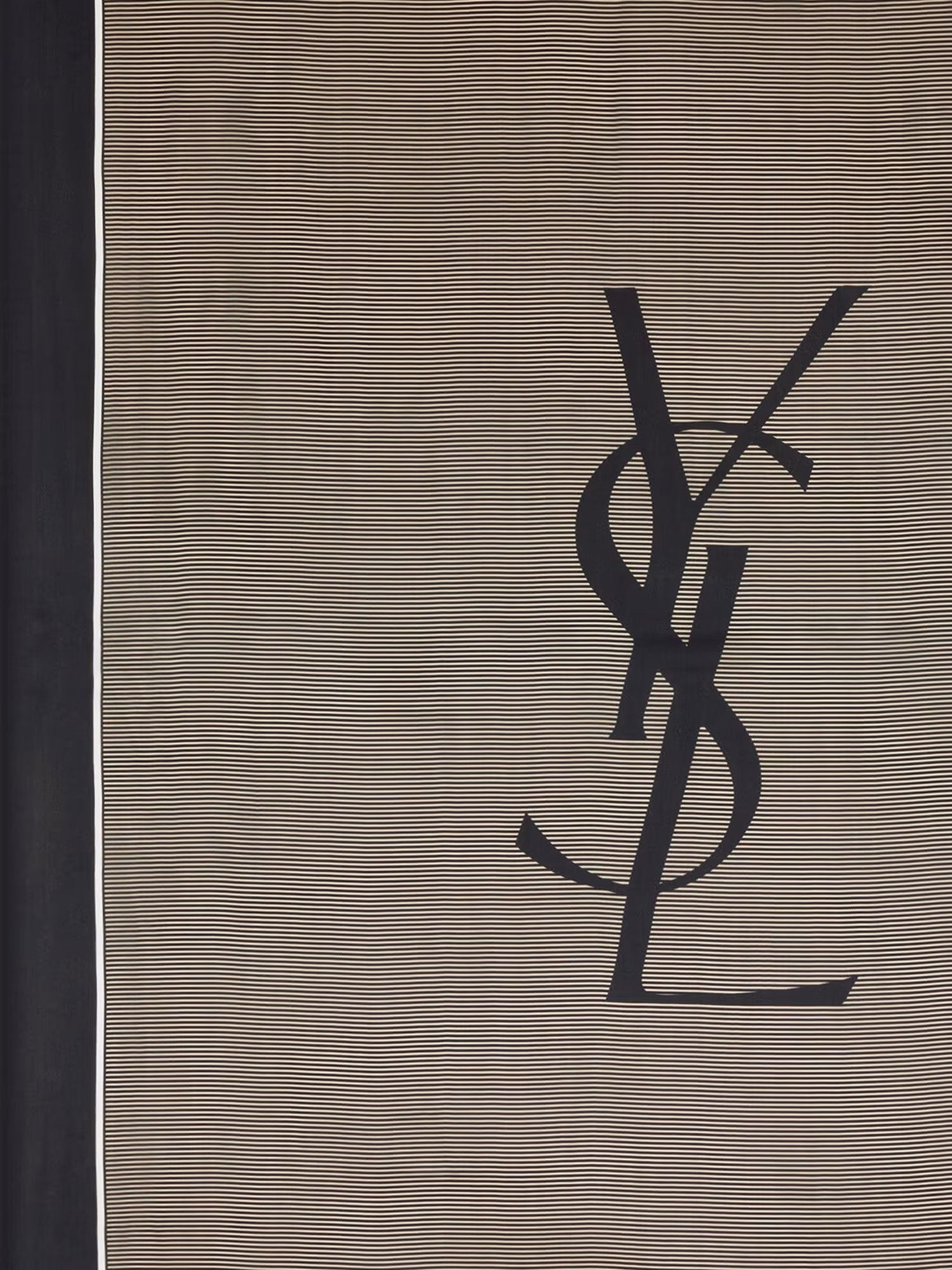 Saint Laurent - Woman - Navy/Ivory - Scarf