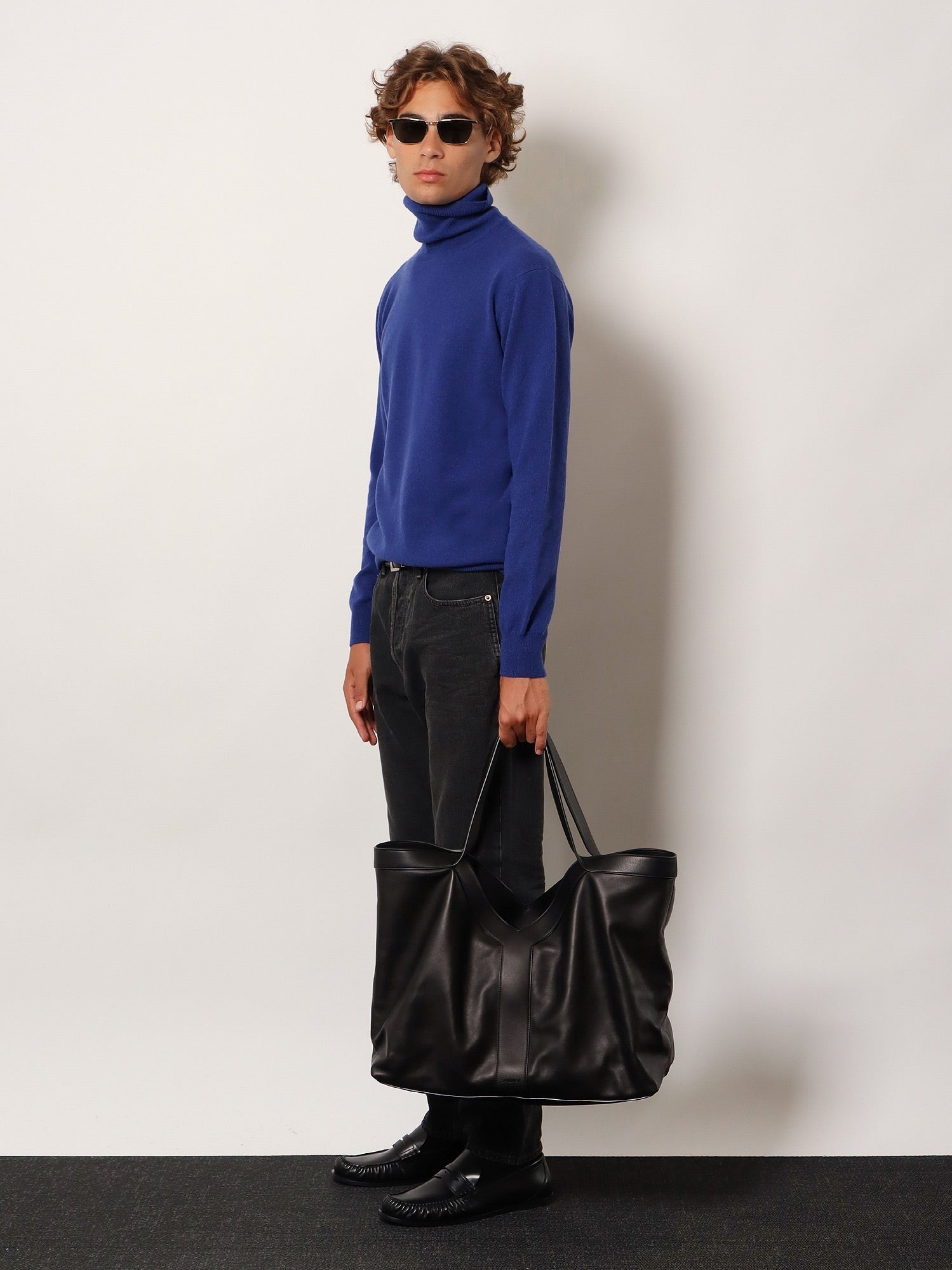 Saint Laurent - Man - Blue - Knit Sweater