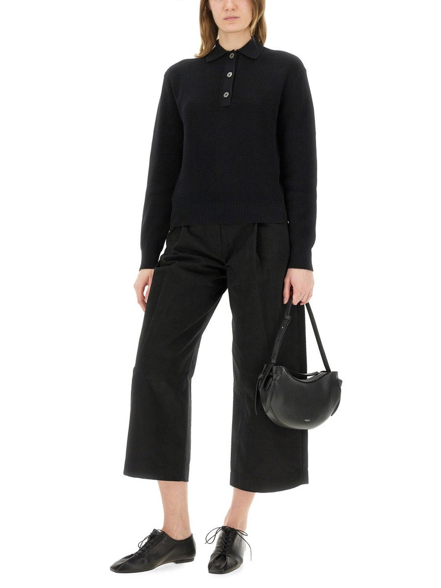 STUDIO NICHOLSON - Woman - Black - POLO SHIRT