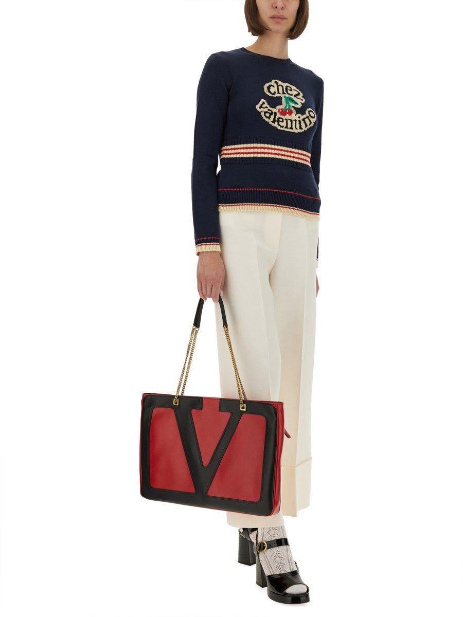 Valentino - Woman - Blue - Sweater