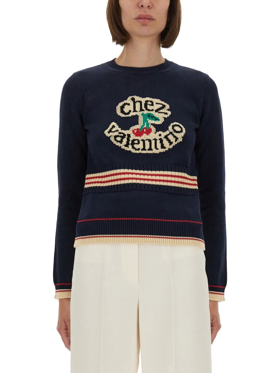 Valentino - Woman - Blue - Sweater