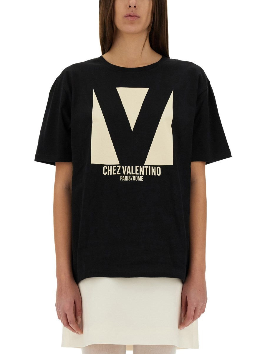 Valentino - Woman - Black - T-shirt