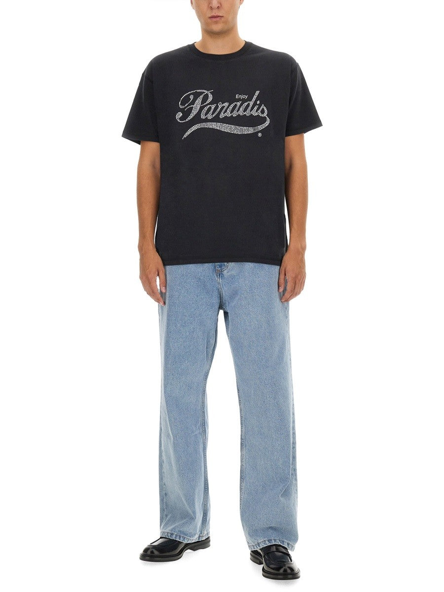 3.PARADIS - Man - Black - T-shirt