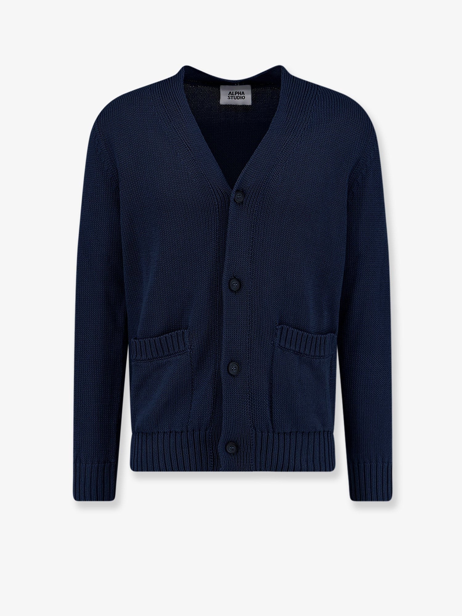 ALPHA-STUDIO - Man - Blue - Knit Sweater