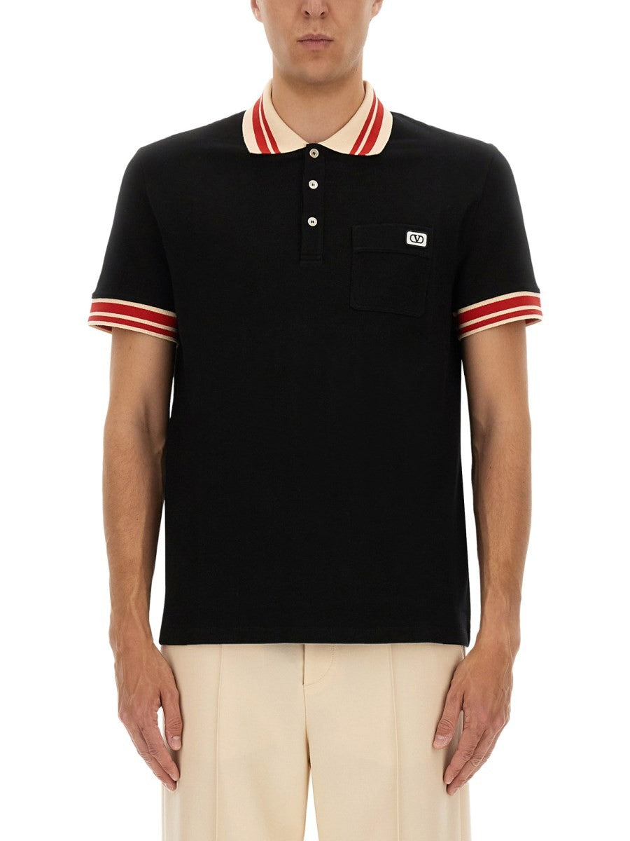 Valentino - Man - Black - Polo Shirts