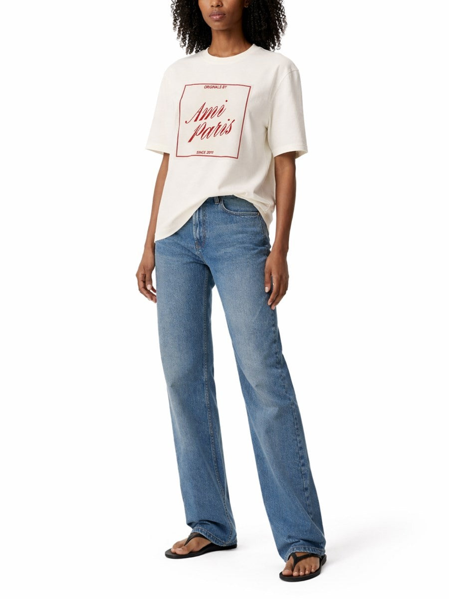 AMI PARIS - Woman - Beige - T-shirt