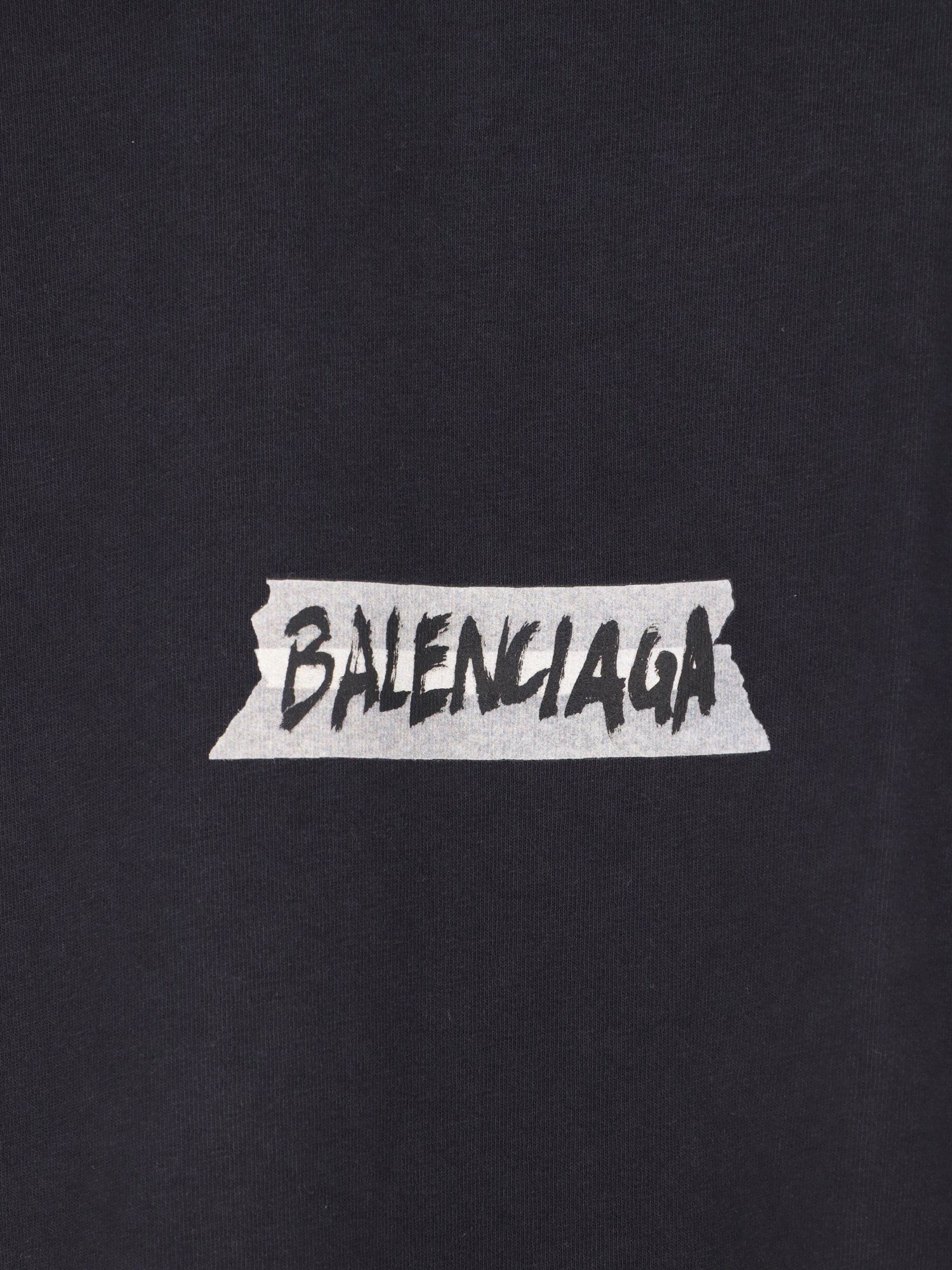 Balenciaga - Man - Faded Washed Black - T-Shirts and Top