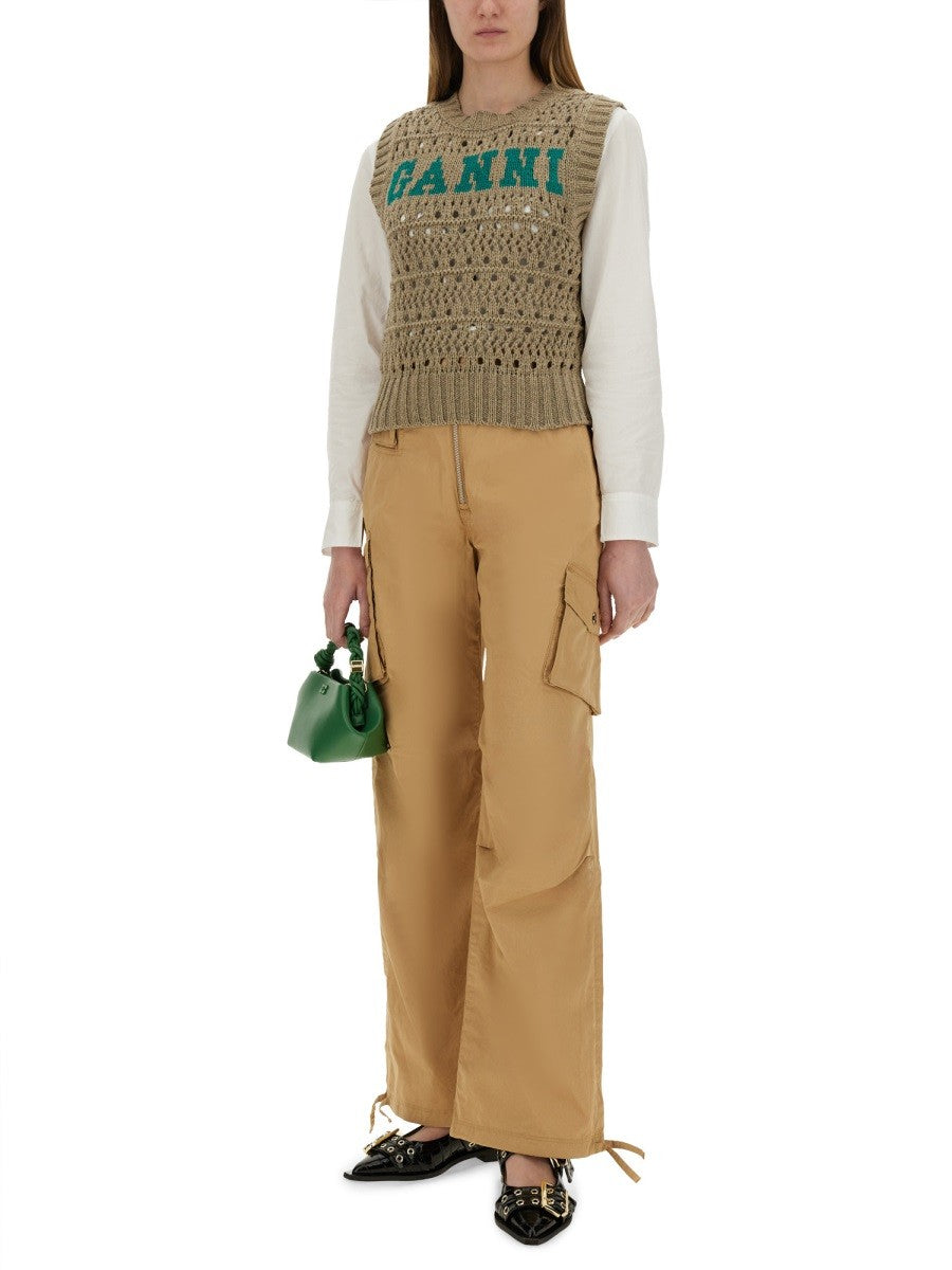 GANNI - Woman - Beige - Pants