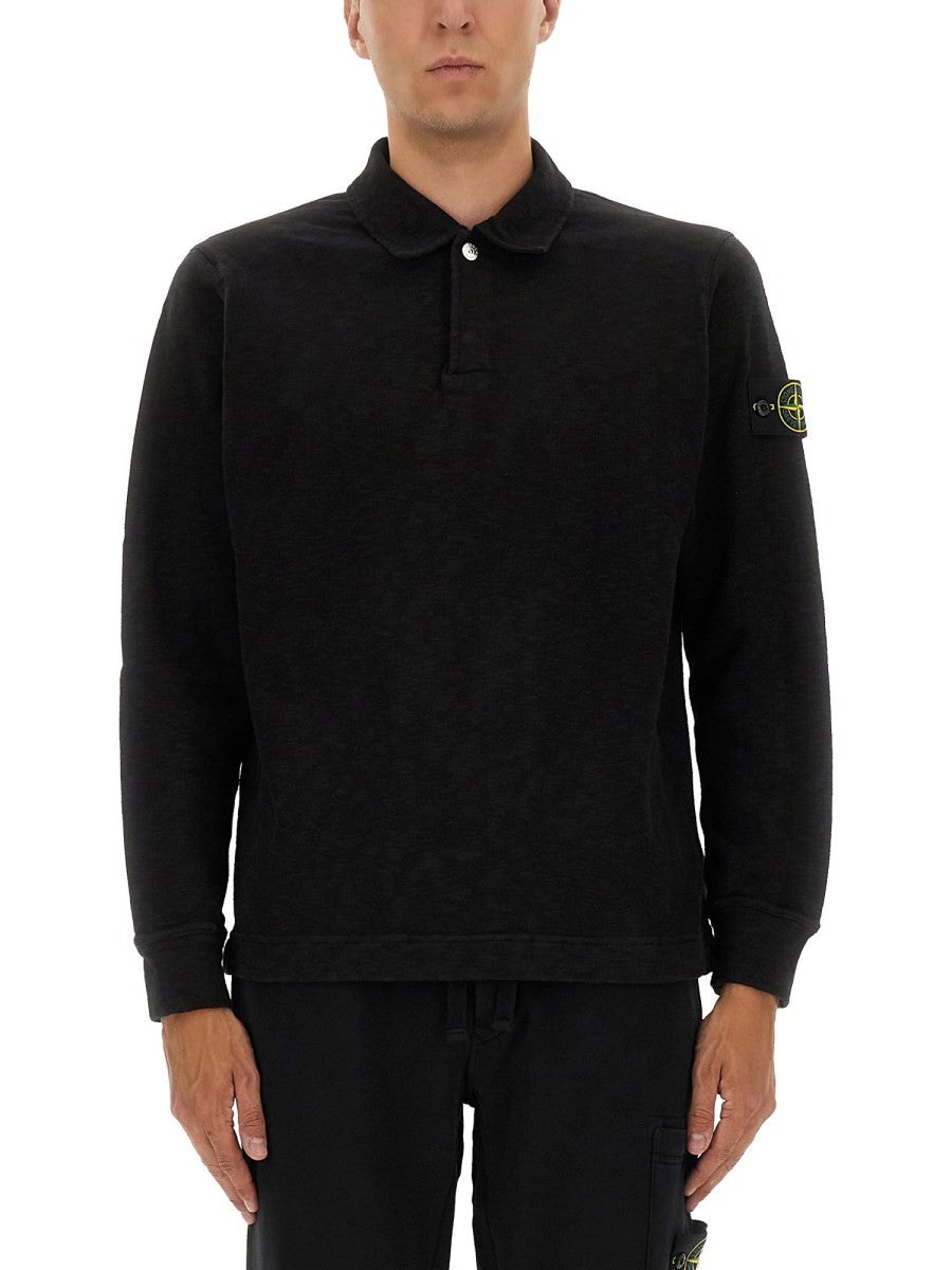Stone Island - Man - Black - Polo Shirt