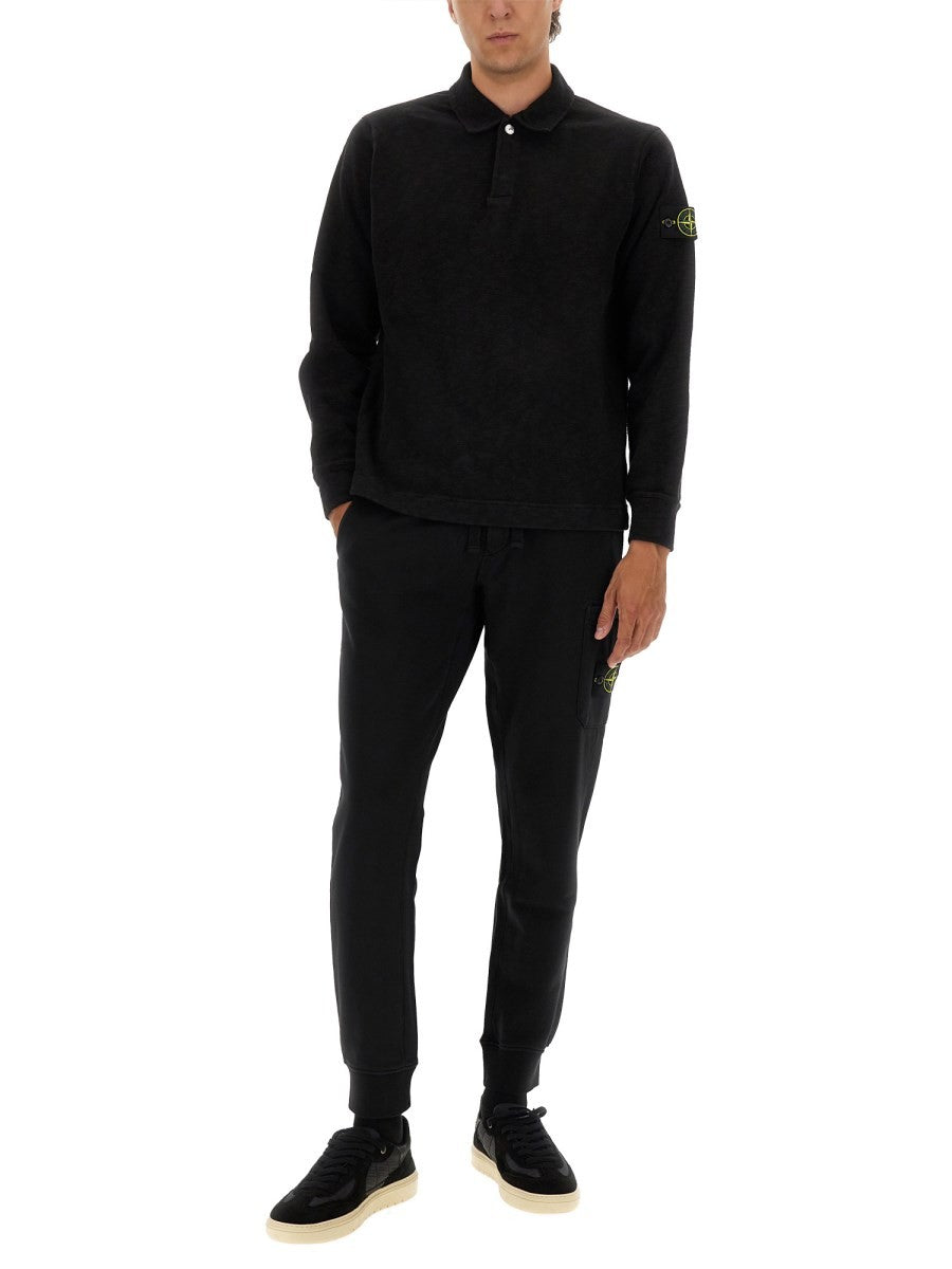Stone Island - Man - Black - Polo Shirts