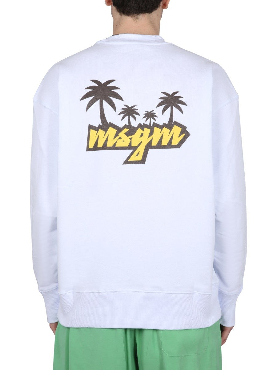 msgm - Man - White - Sweatshirt