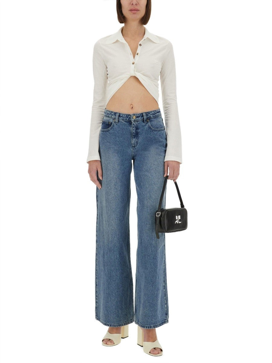 COURREGES - Woman - White - POLO SHIRT