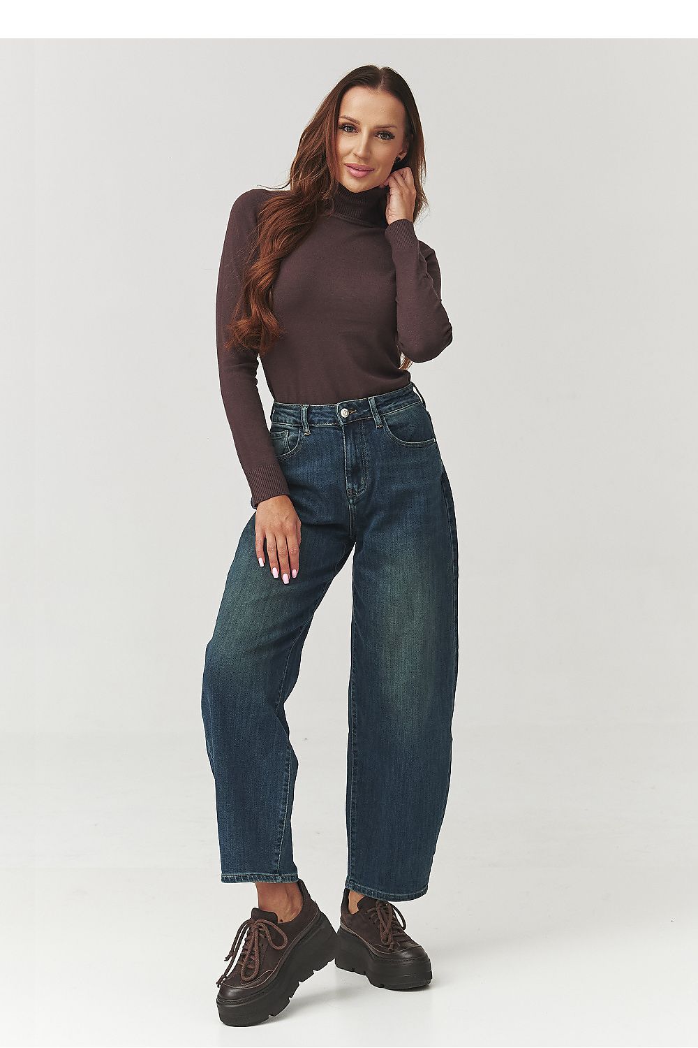 Turtleneck model 219742 Makadamia