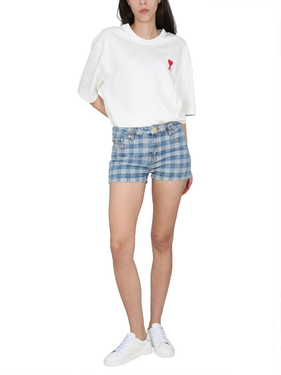 AMI PARIS - Woman - Blue - Shorts