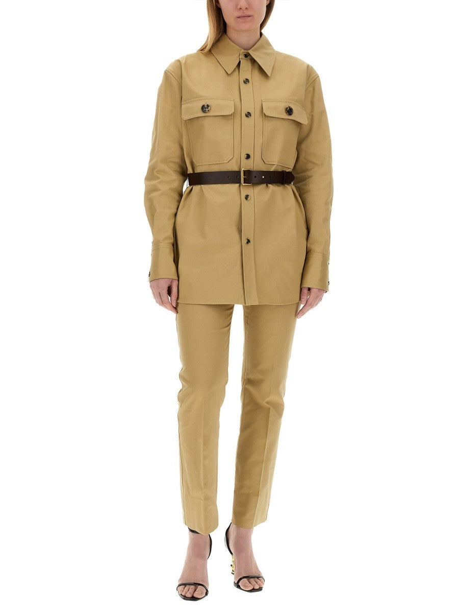Saint Laurent - Woman - Beige - Pants