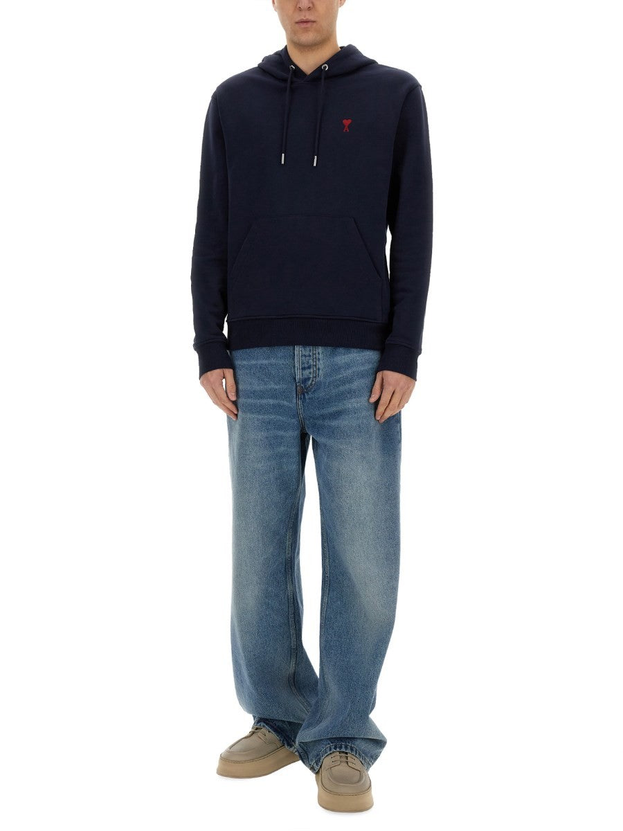 AMI PARIS - Woman - Blue - Sweatshirt