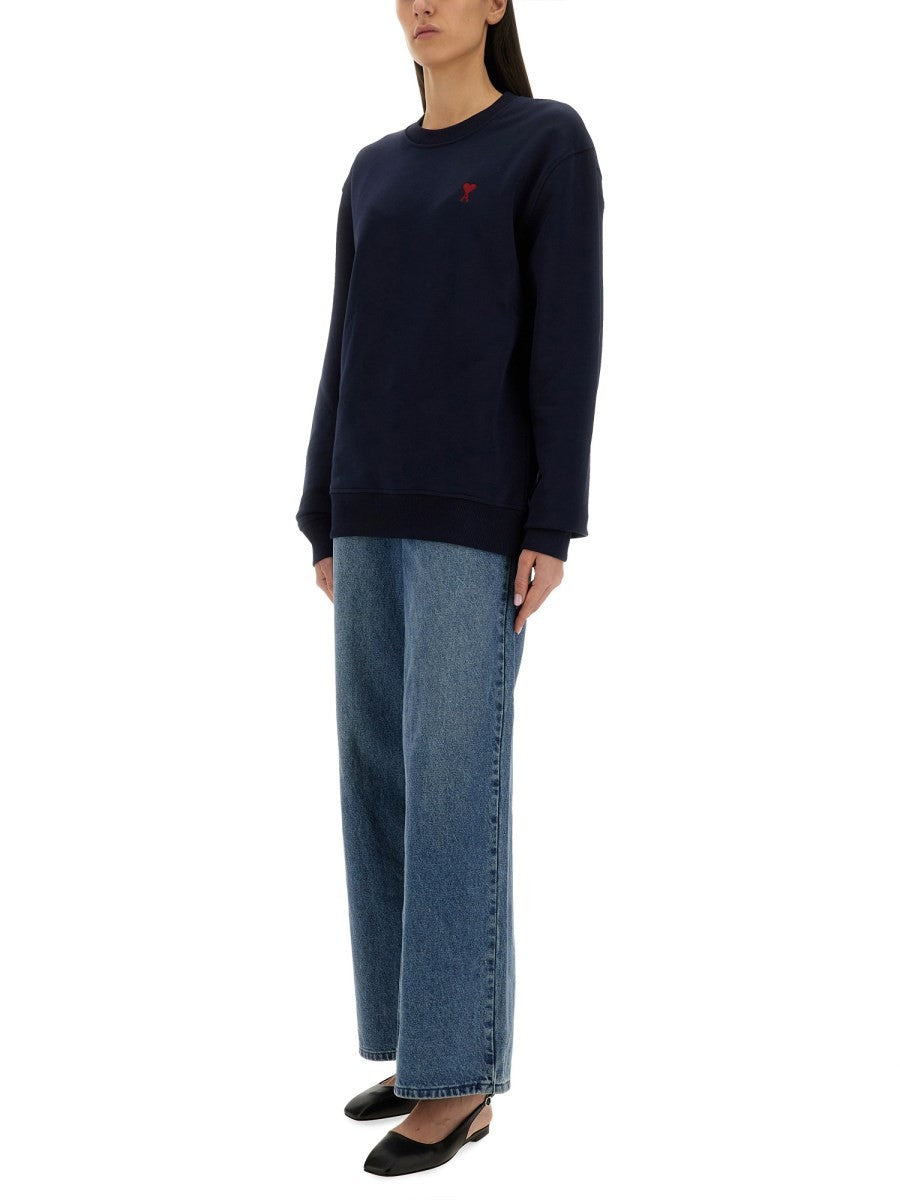 AMI PARIS - Woman - Blue - Sweatshirt