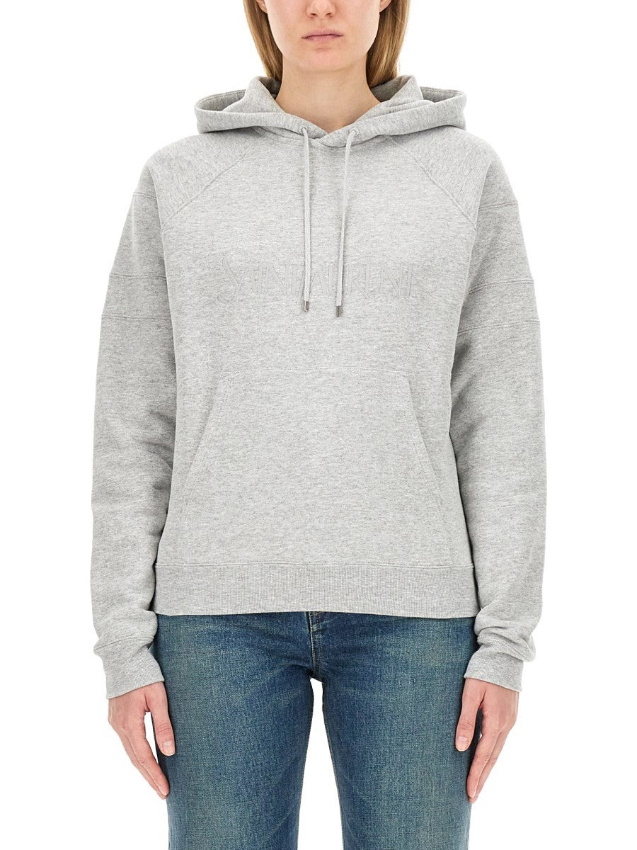 Saint Laurent - Woman - Grey - Sweatshirt
