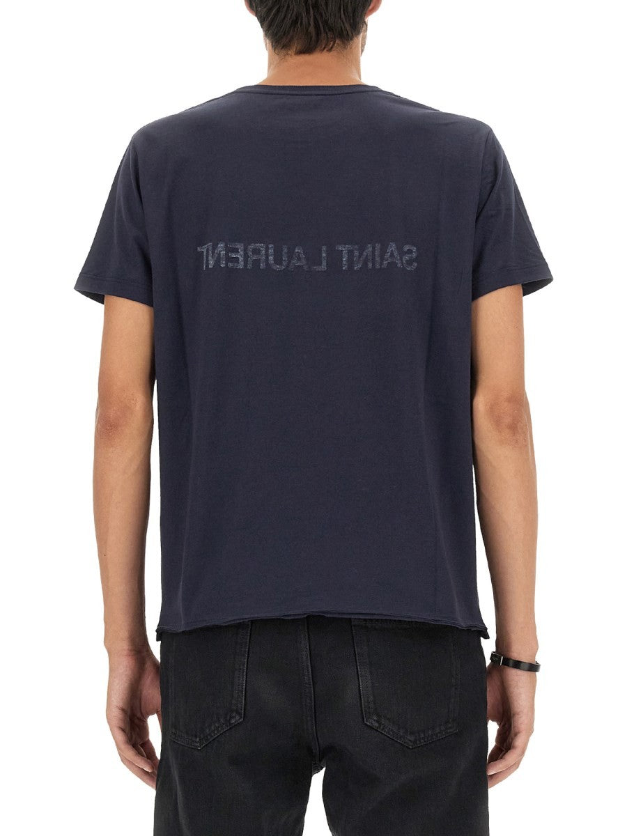 Saint Laurent - Man - Blue - T-shirt