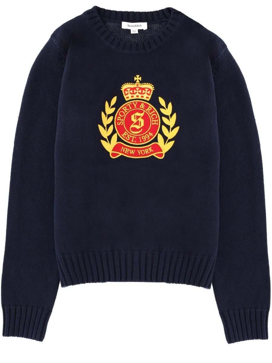 SPORTY&RICH - Unisex - Blue - Sweater