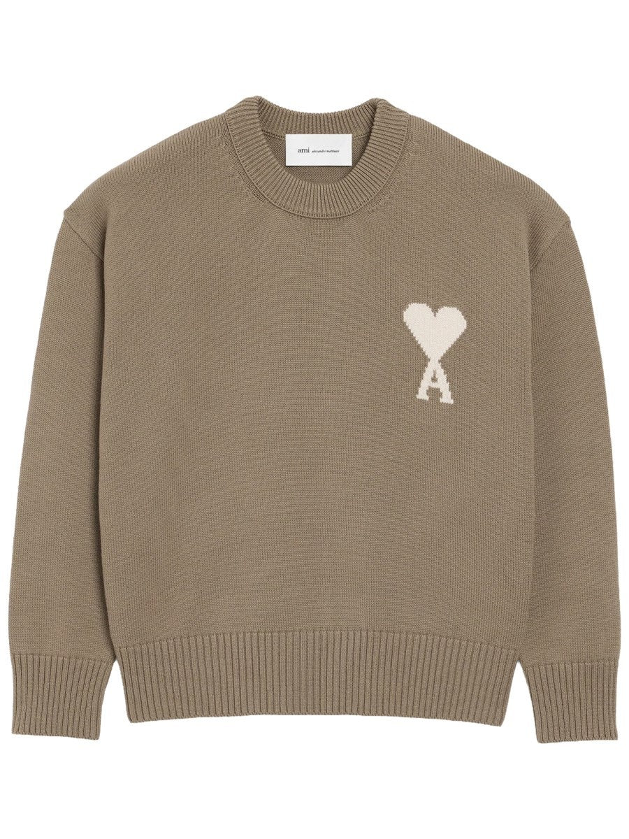 AMI PARIS - Man - Beige - Sweater