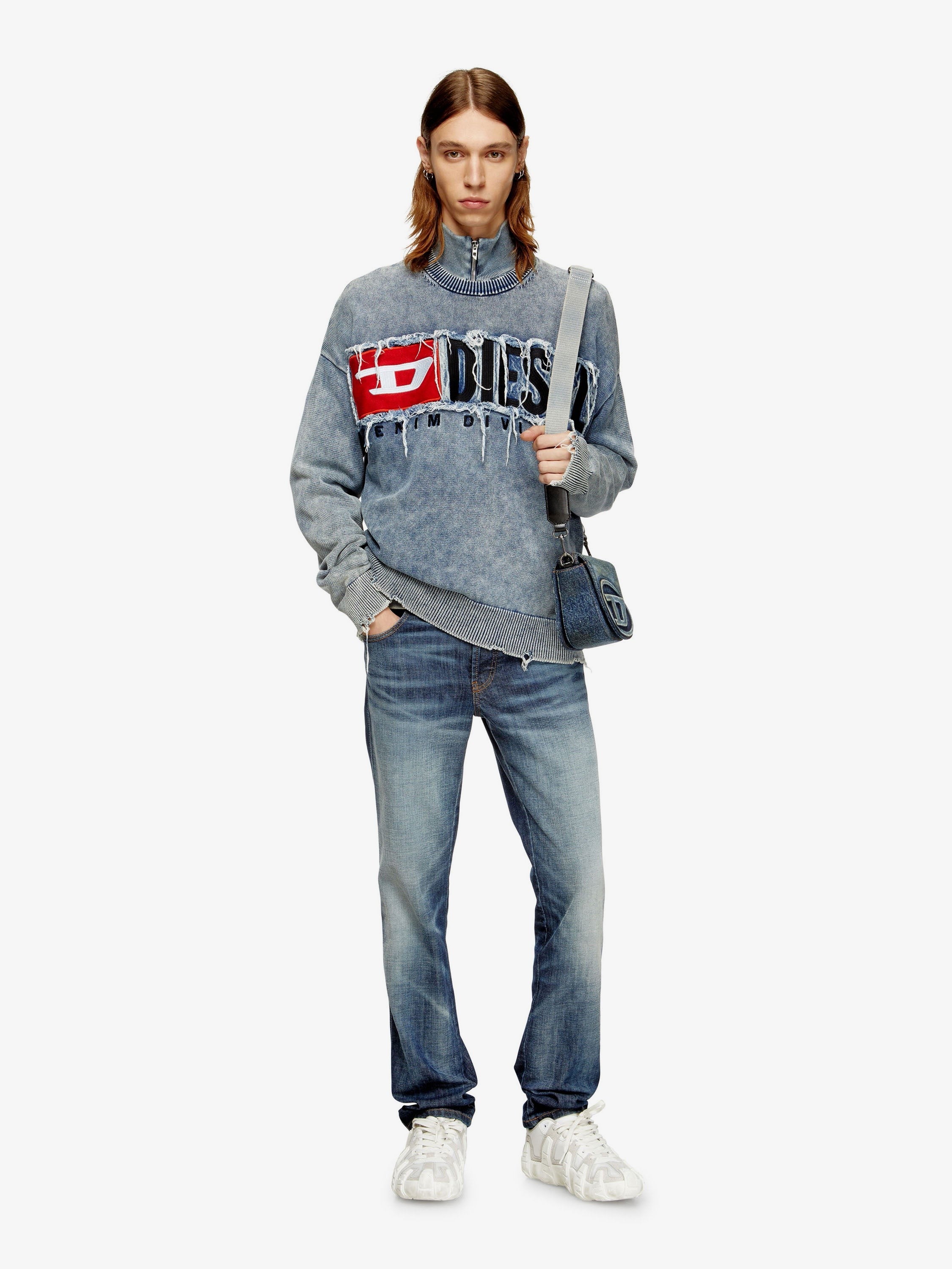 Diesel - Man - Blue - Knit Sweater