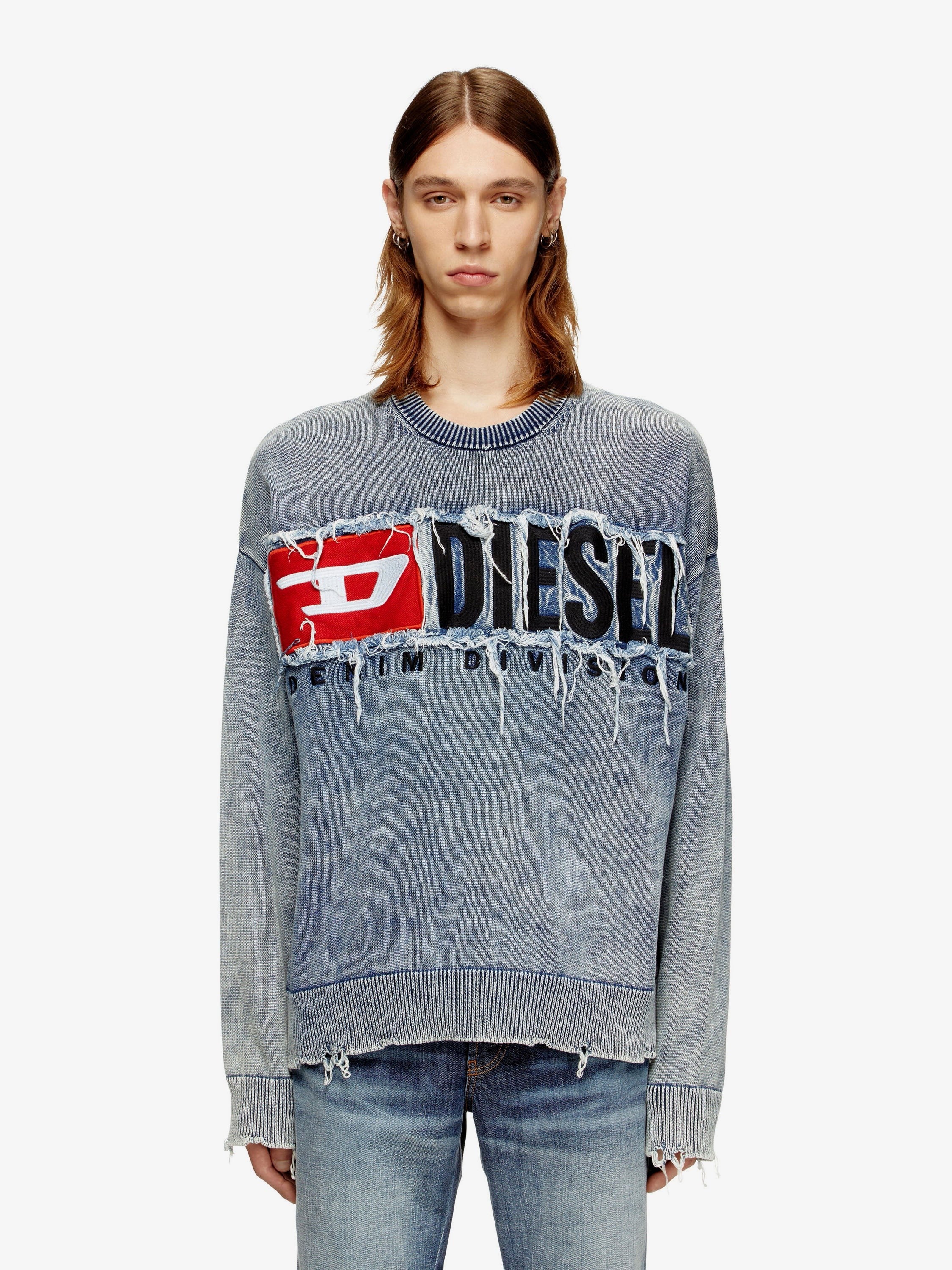 Diesel - Man - Blue - Knit Sweater