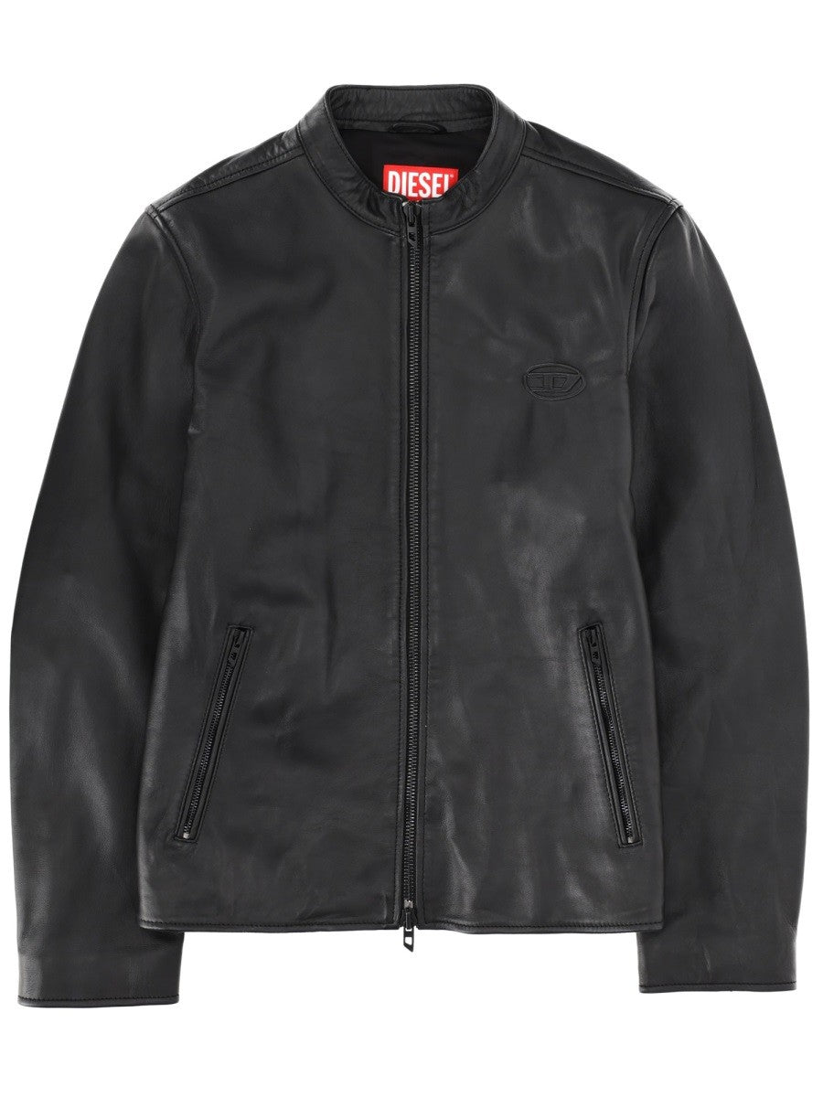 Diesel - Man - Black - Leather Jacket