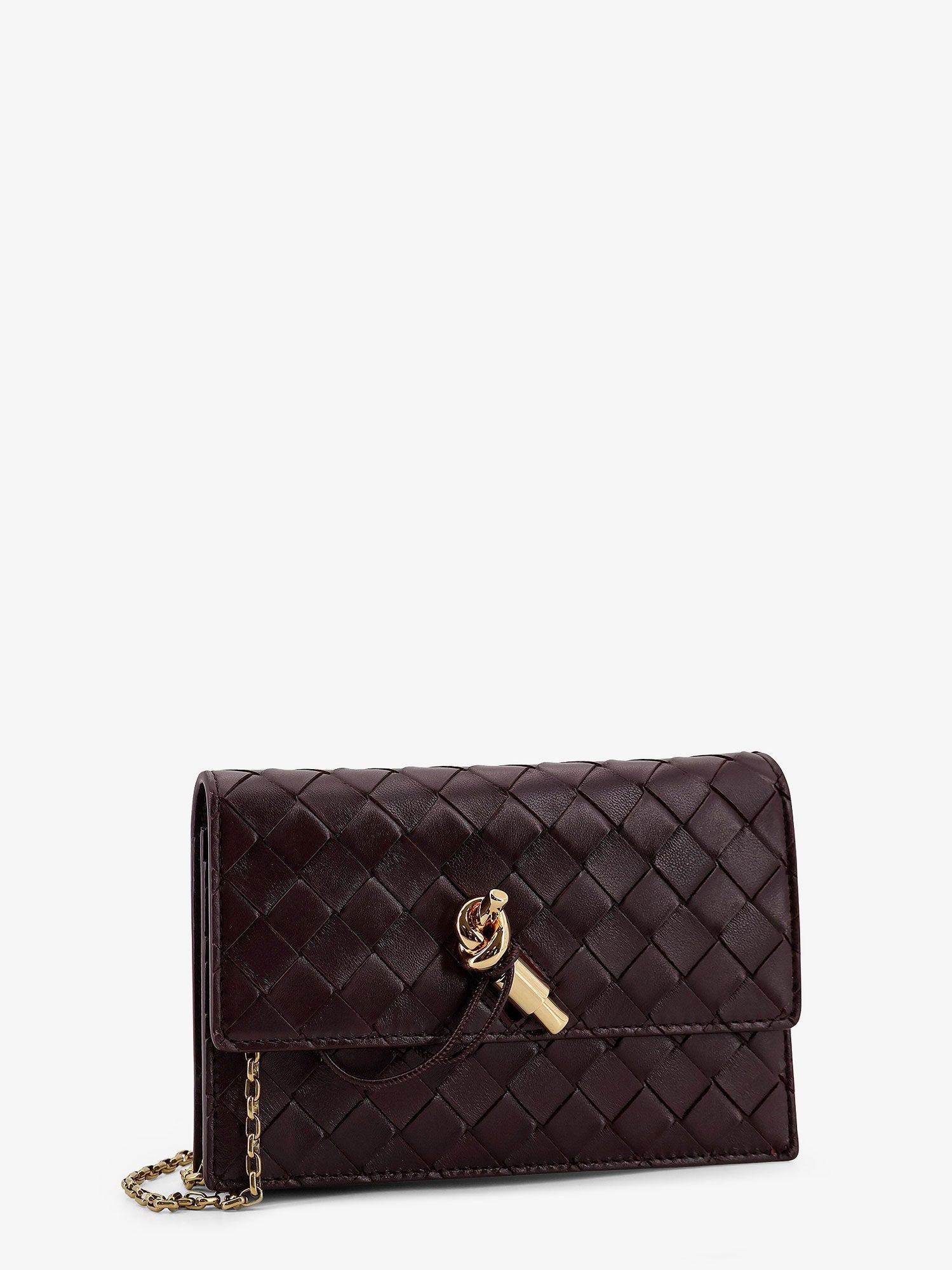 Bottega Veneta - Woman - Dark Barolo-M Brass - Crossbody Bag