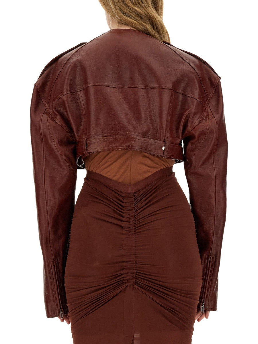 RICK OWENS - Woman - Red - Leather Jacket