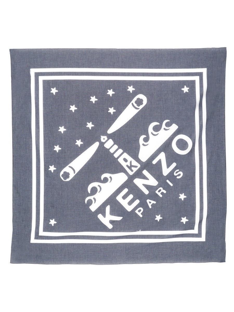 Kenzo - Man - Blue - Scarf