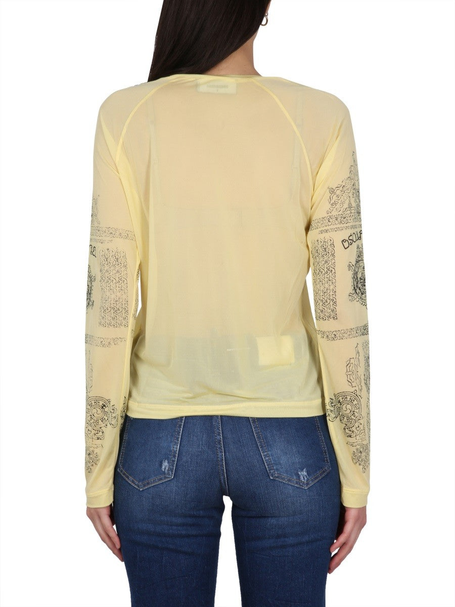 Dsquared - Woman - Yellow - T-shirt