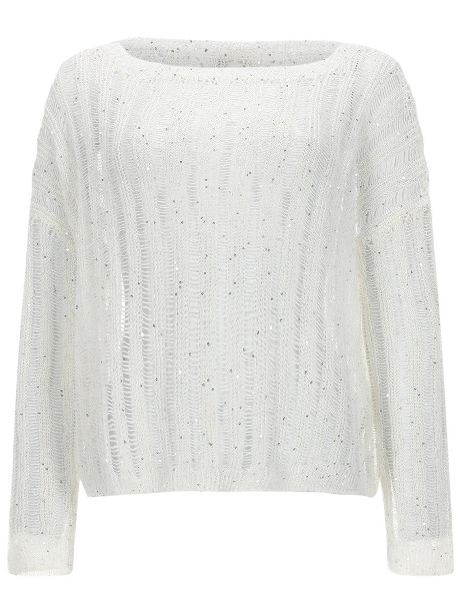 120% LINO - Woman - White - Sweater
